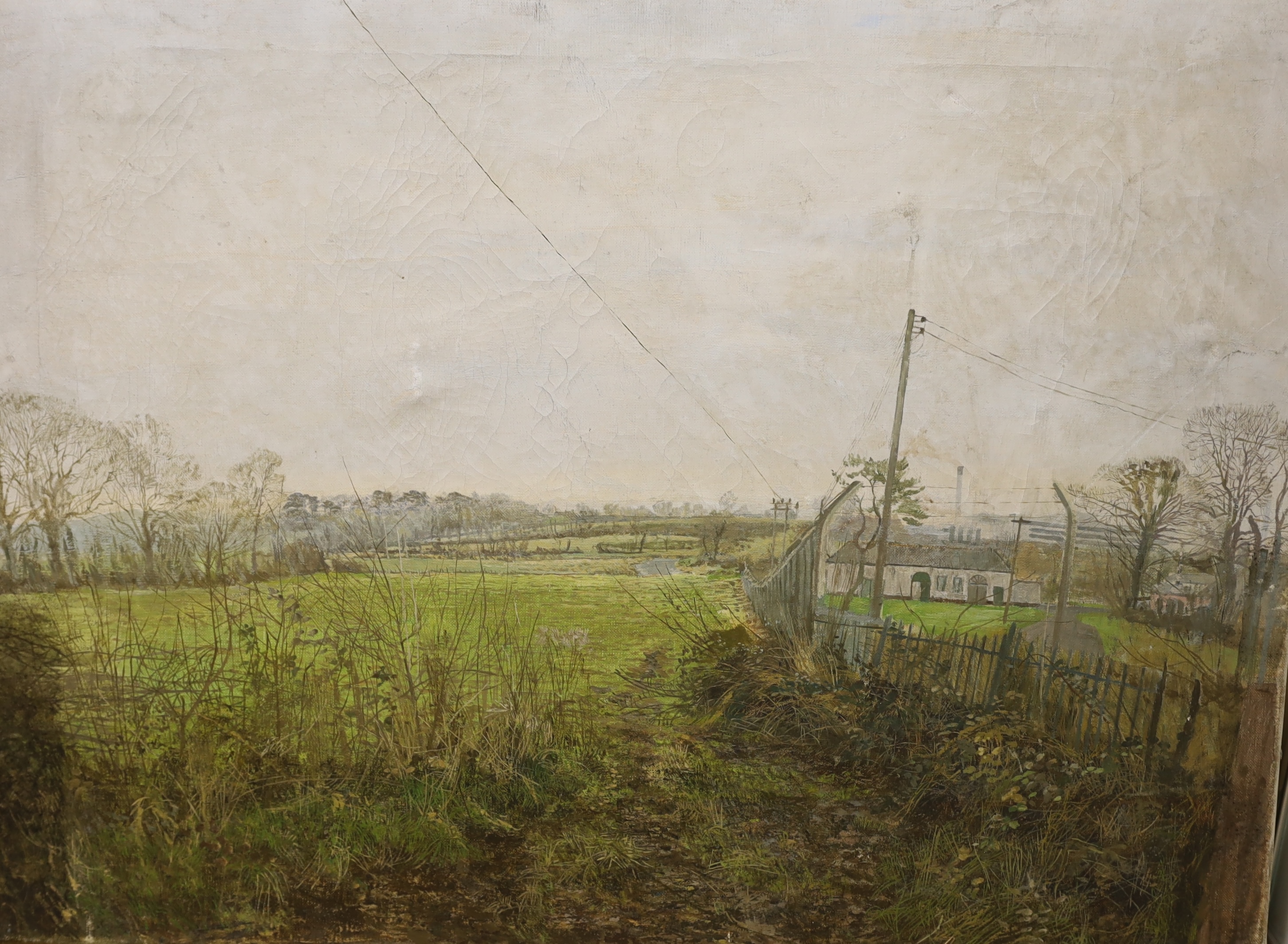 Maurice Sheppard (1947-), oil on canvas, The Old Pumping Station in Haversford West, signed and dated 1979, 45 x 61cm, unframed